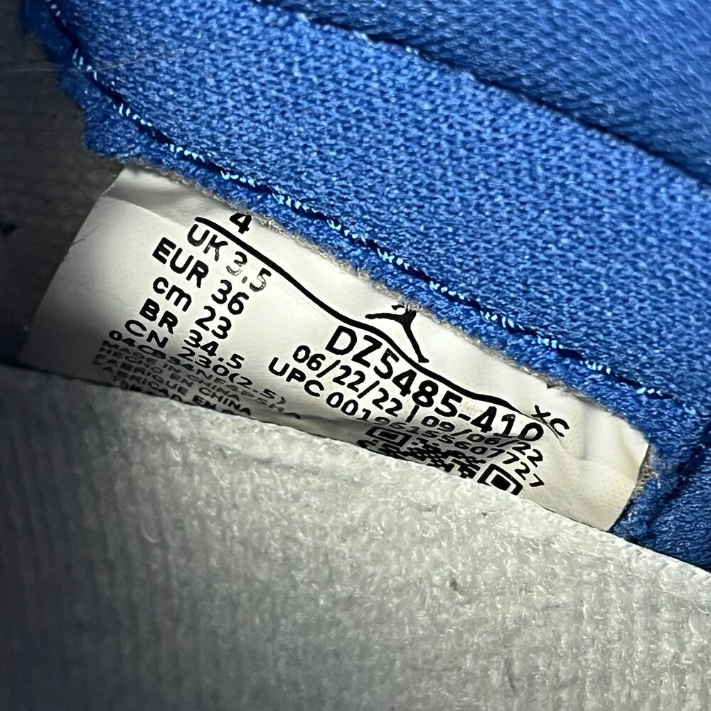 Nike Air Jordan 1 Retro OG High True Blue Grey Womens 5.5 (Men’s 4) DZ5485-410 - Picture 8 of 8